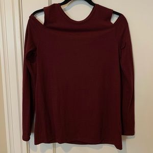 Long Sleeve Cold Shoulder Top